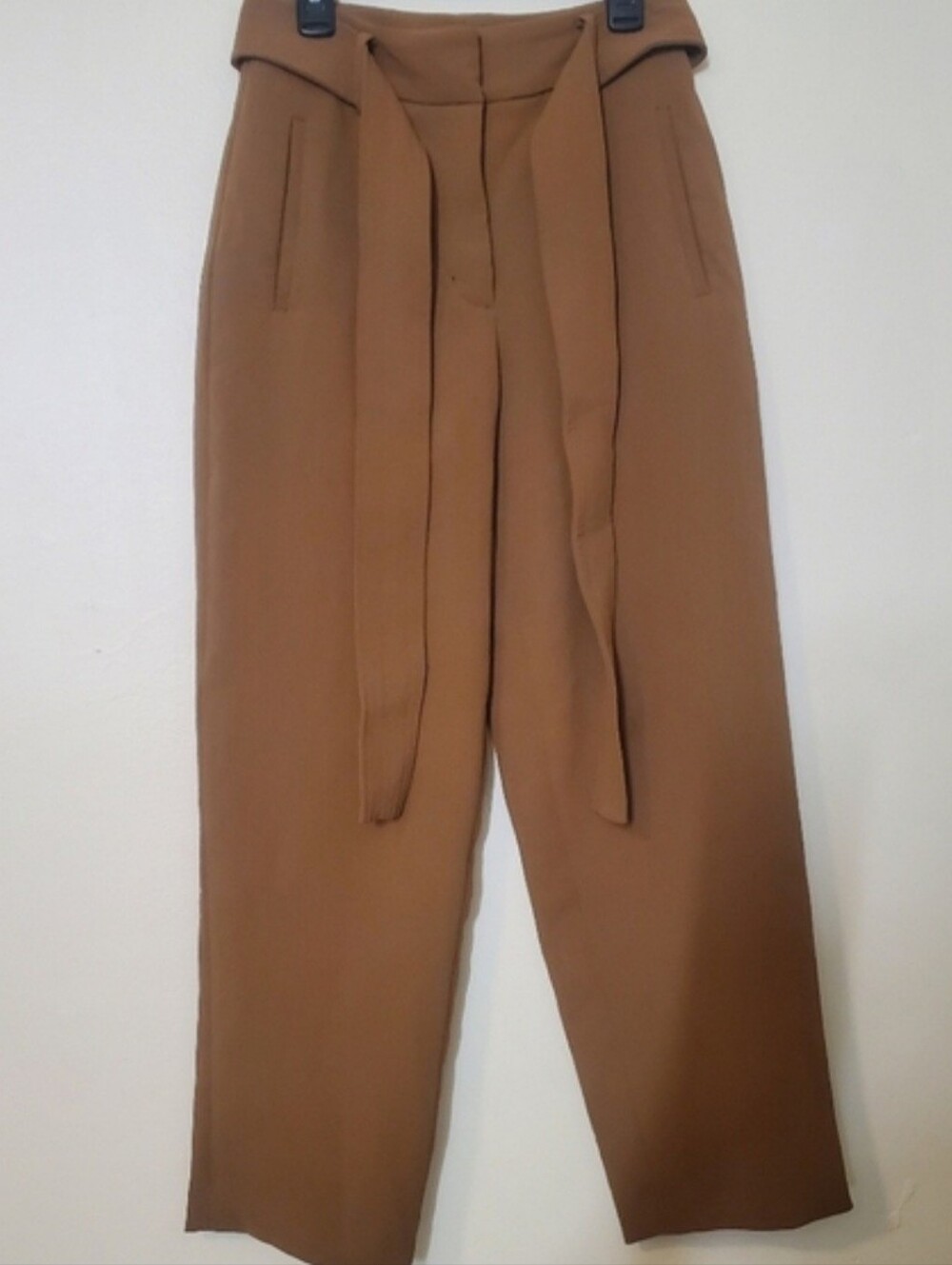 Wilfred Aritzia Tie Front Ankle Pants Size 0 Cognac Brown Office Career Work